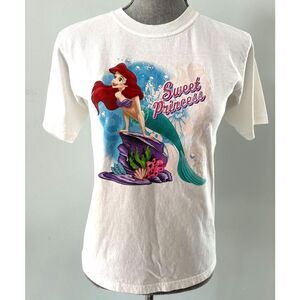 Vintage Y2k Disney Little Mermaid Ariel Sweet Princess Shirt Top Kids XL 14/16